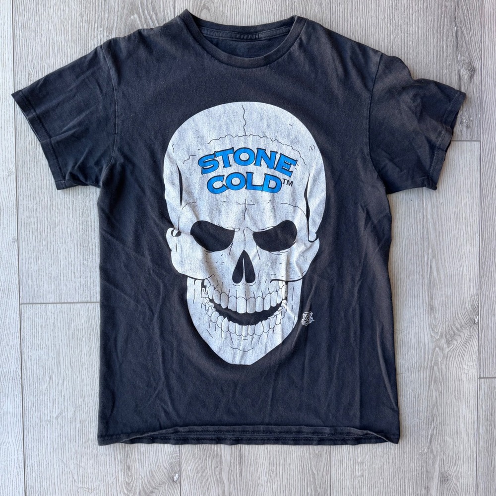 WWE Stone Cold Steve Austin 3:16 Skull T Shirt Mens Small Black Double Sided